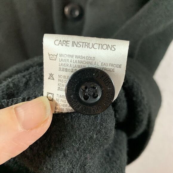 DGK Dirty Ghetto Kids Mens Baseball Jersey Sz M Black Skate Street Thick Logo - Picture 10 of 12